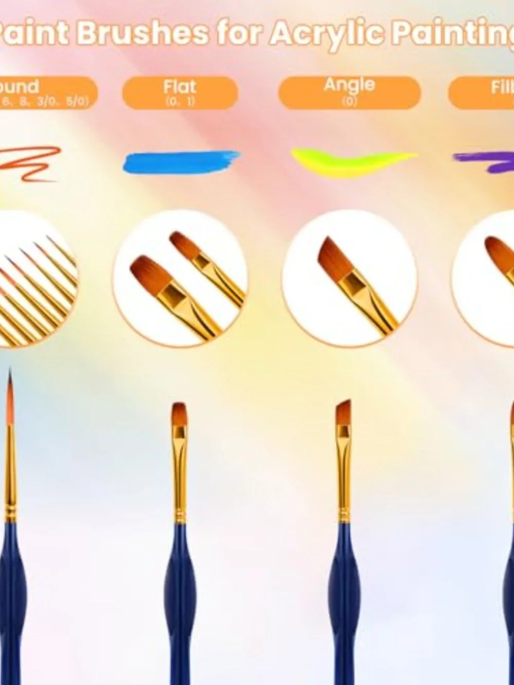 Miniature Paint Brushes Set 12pcs - Picture 2 of 2